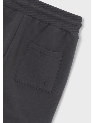 Bermuda felpa básica carbón