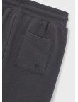 Pantalon felpa basico puños carbón