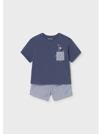 Conj. bermuda seersucker