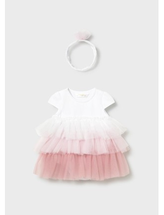 Vestido volantes diadema