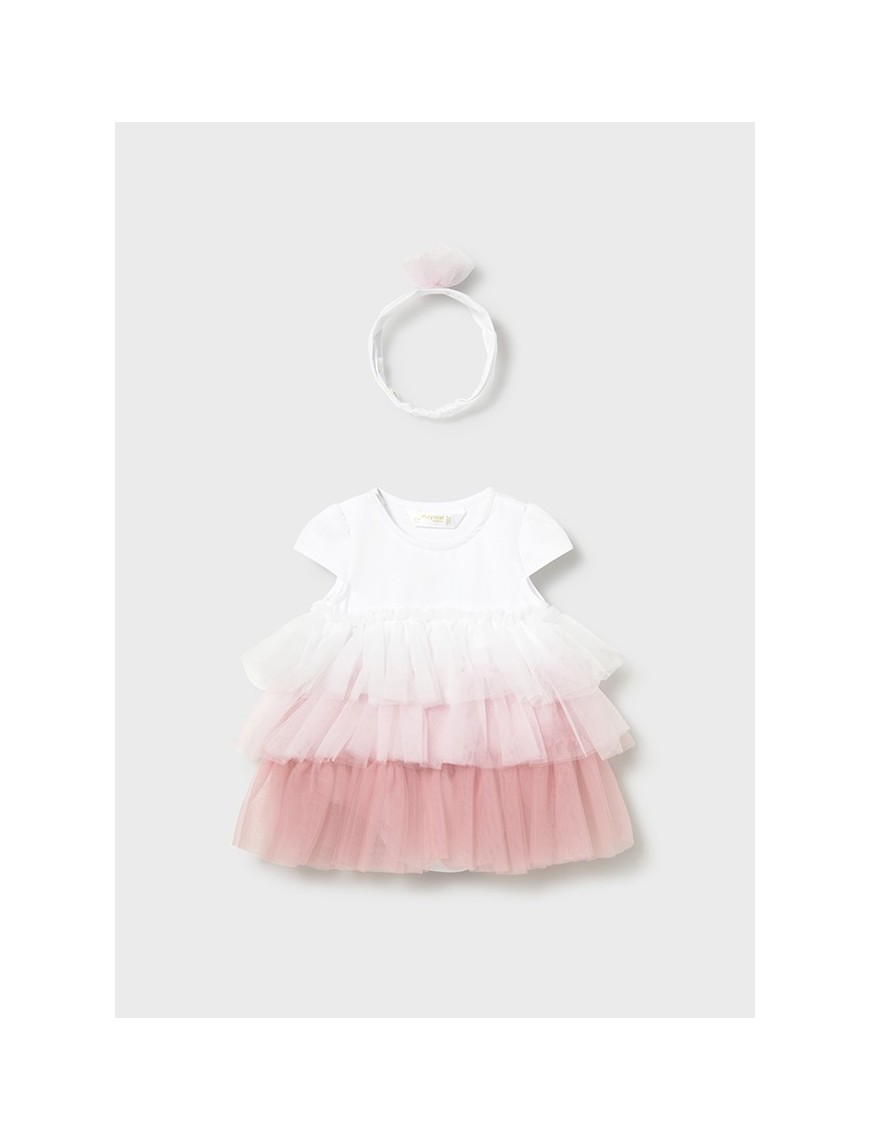 Vestido volantes diadema