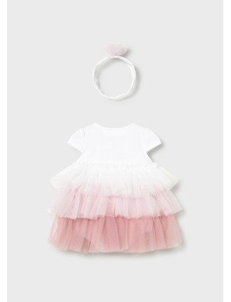 Vestido volantes diadema