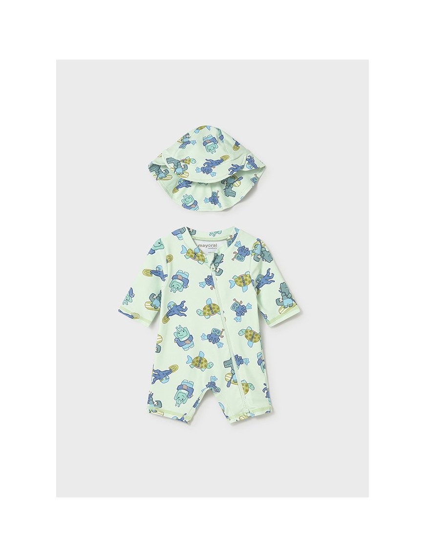 Conj. baño pelele con gorro