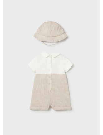 Pelele peto corto y gorro