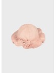 Gorro sarga rosa lazo
