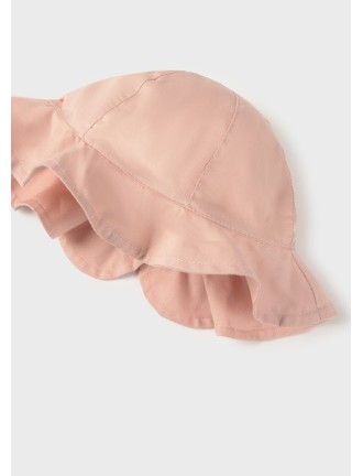 Gorro sarga rosa lazo