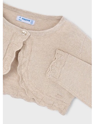 Bolero tricot camel