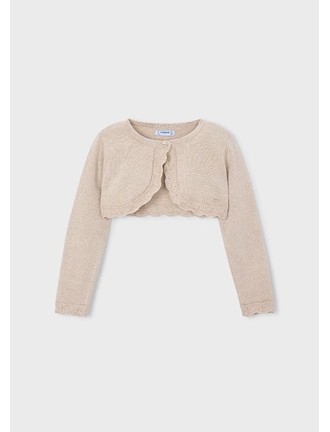 Bolero tricot camel
