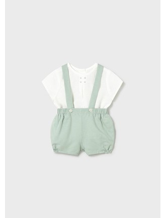 Conj. pantalon corto tirantes