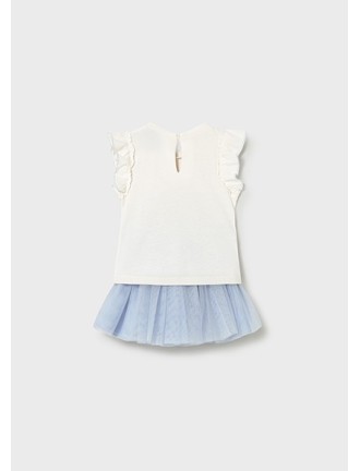 Conjunto camiseta y falda tul