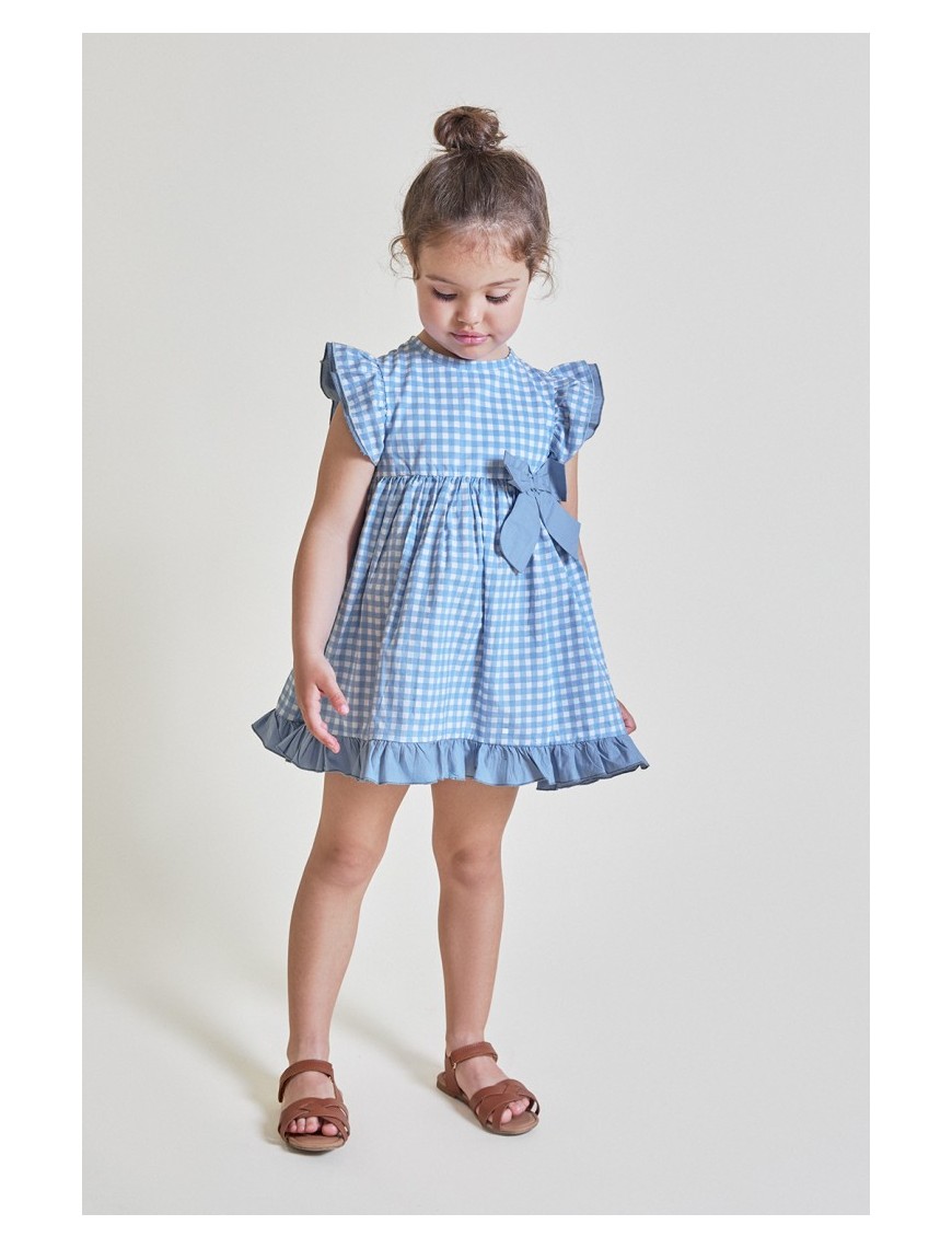 Vestido niña vichy azul