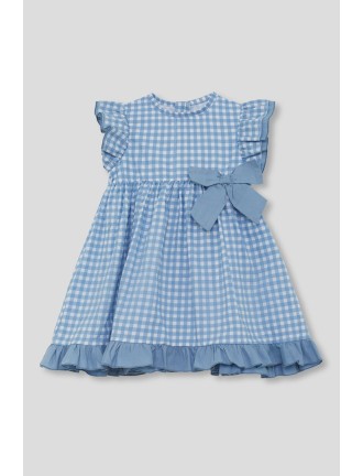 Vestido niña vichy azul