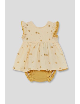 Vestido estampado pollitos con braguita