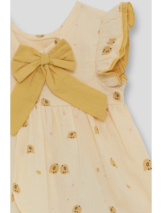 Vestido estampado pollitos con braguita
