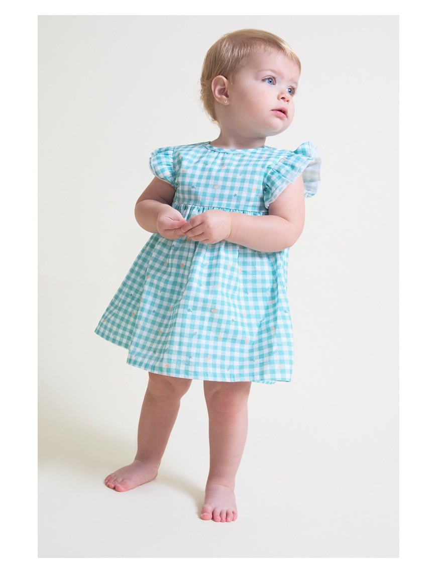 Vestido vichy verde con braguita