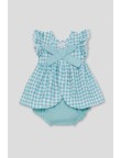 Vestido vichy verde con braguita