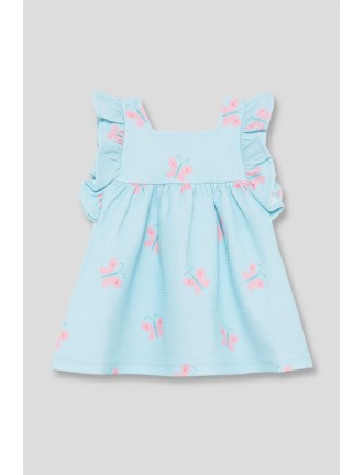 Vestido azul mariposas