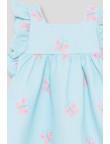 Vestido azul mariposas
