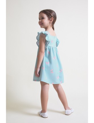 Vestido azul mariposas