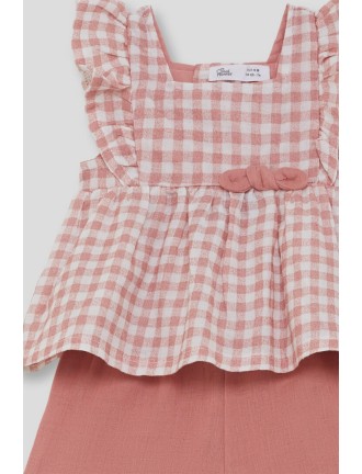 Conjunto 2 piezas blusa vichy