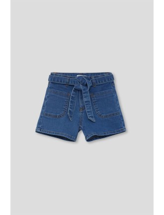 Short vaquero lazo cintura
