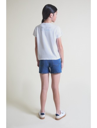 Short vaquero lazo cintura