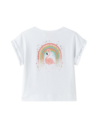 Camiseta arco iris flamenco