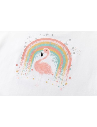 Camiseta arco iris flamenco