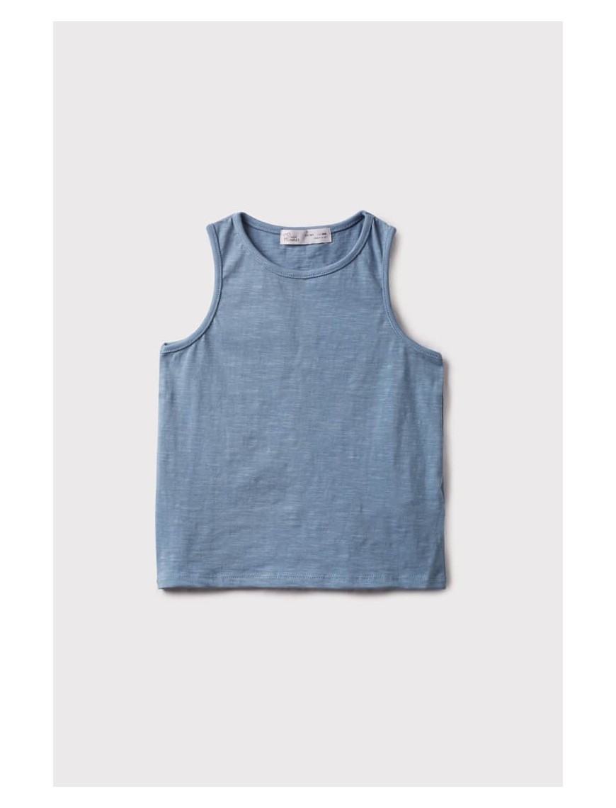 Camiseta tirantes azul medio