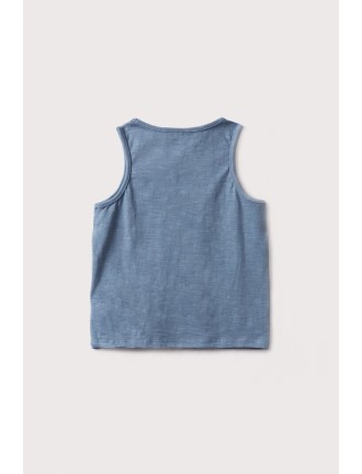 Camiseta tirantes azul medio