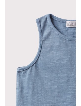 Camiseta tirantes azul medio