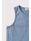 Camiseta tirantes azul medio