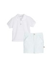 Conjunto polo y pantalón rayas