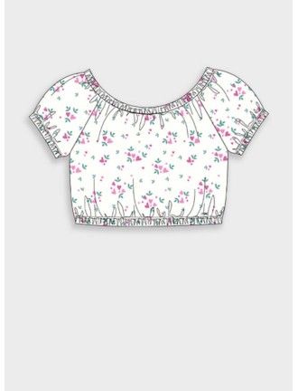 Camiseta top flores