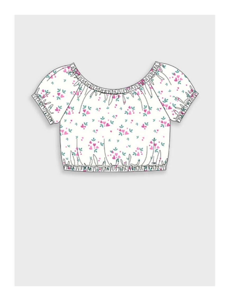 Camiseta top flores