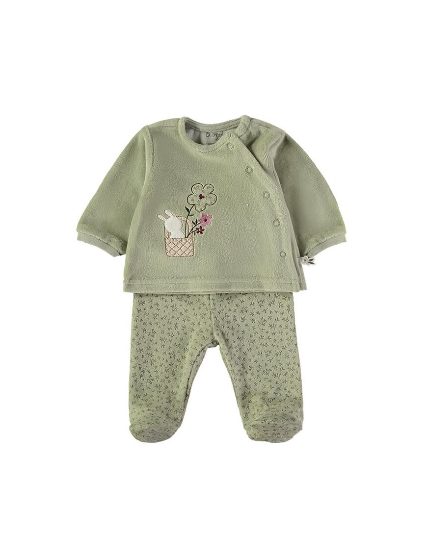 Conjunto verde estampado Babybol