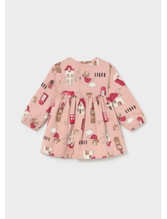 Vestido estampado casitas...