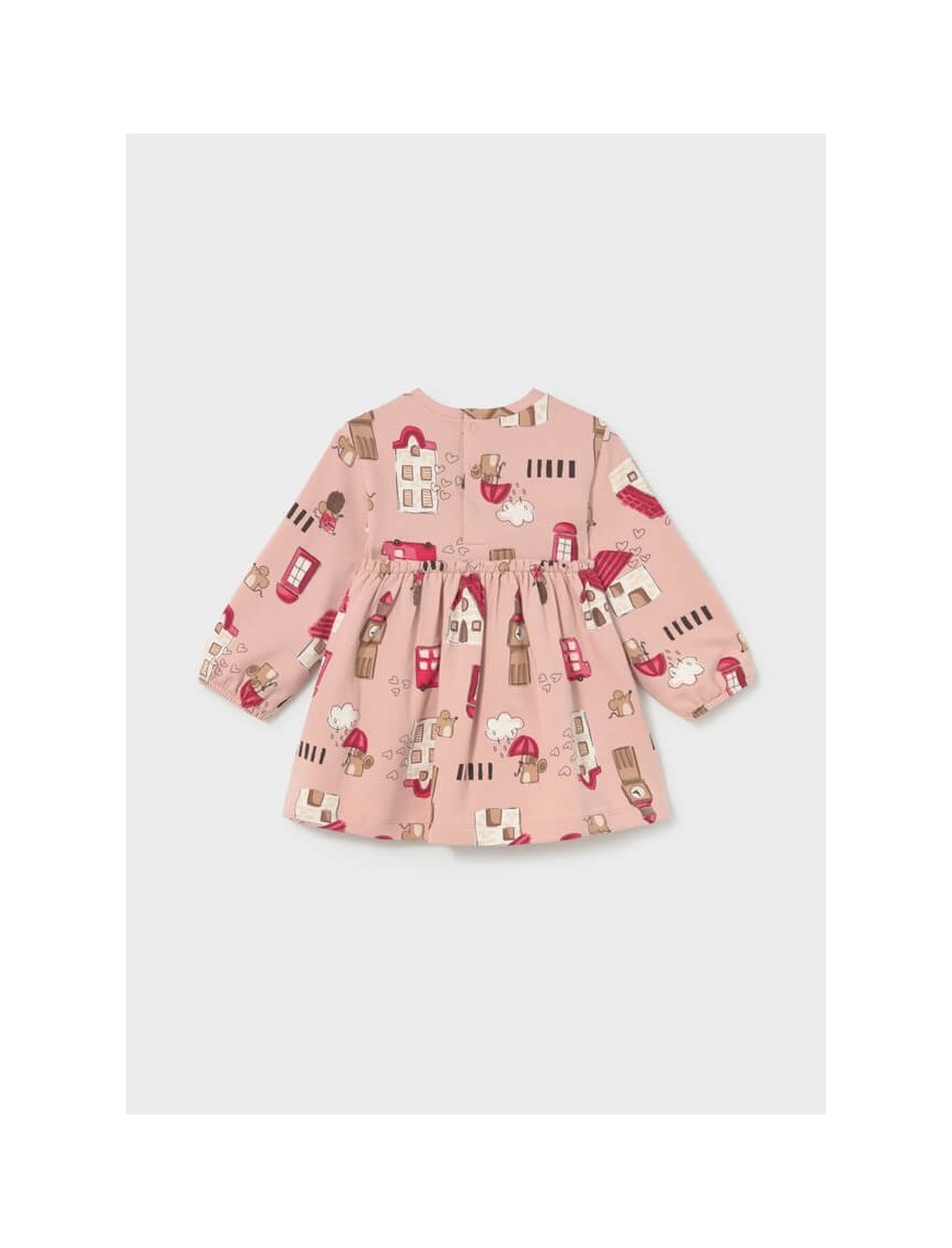 Vestido estampado casitas Mayoral