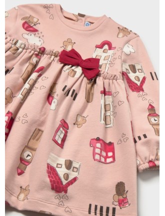 Vestido estampado casitas Mayoral