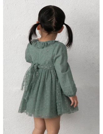Vestido bebé de tul bordado...