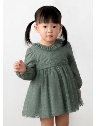 Vestido bebé de tul bordado...