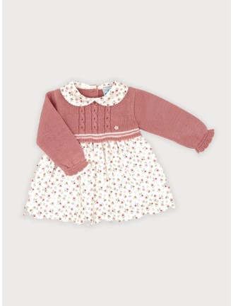 Vestido cuello flores Sardon
