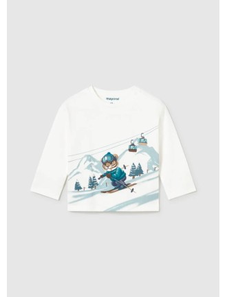Camiseta tigre esquiando...
