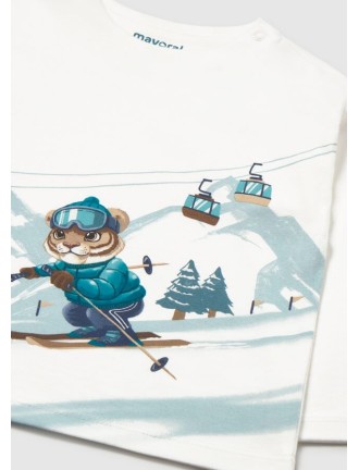 Camiseta tigre esquiando Mayoral