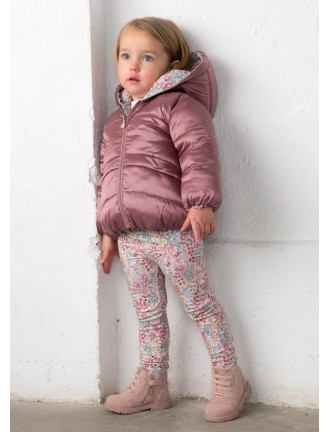 Abrigo reversible flores...
