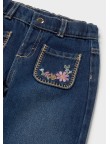 Pantalón vaquero bolsillos flores Mayoral