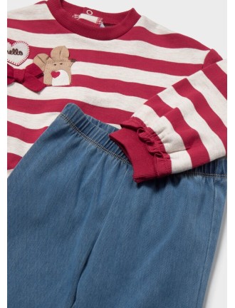 Conjunto sudadera rayas y pantalón Mayoral