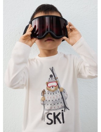 Camiseta osos esquiando