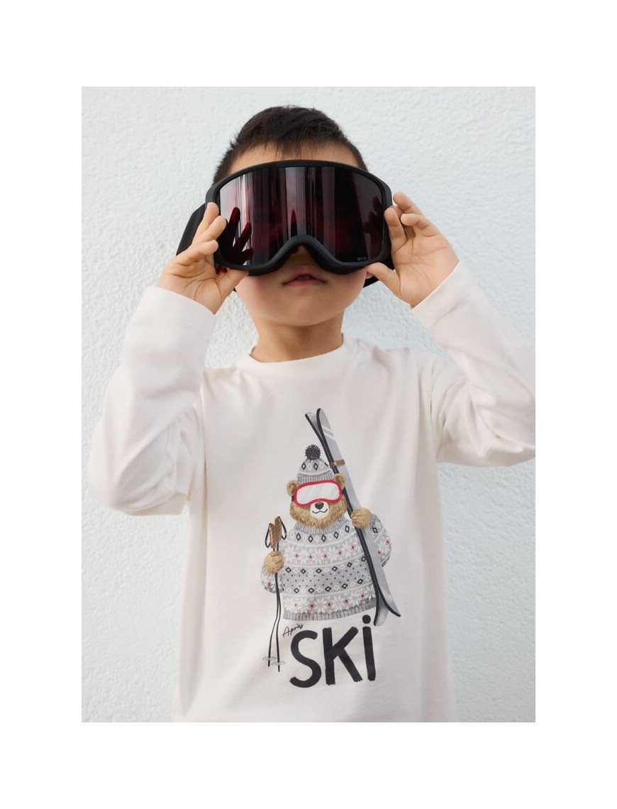 Camiseta osos esquiando