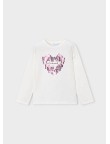 Camiseta corazón lentejuelas Mayoral